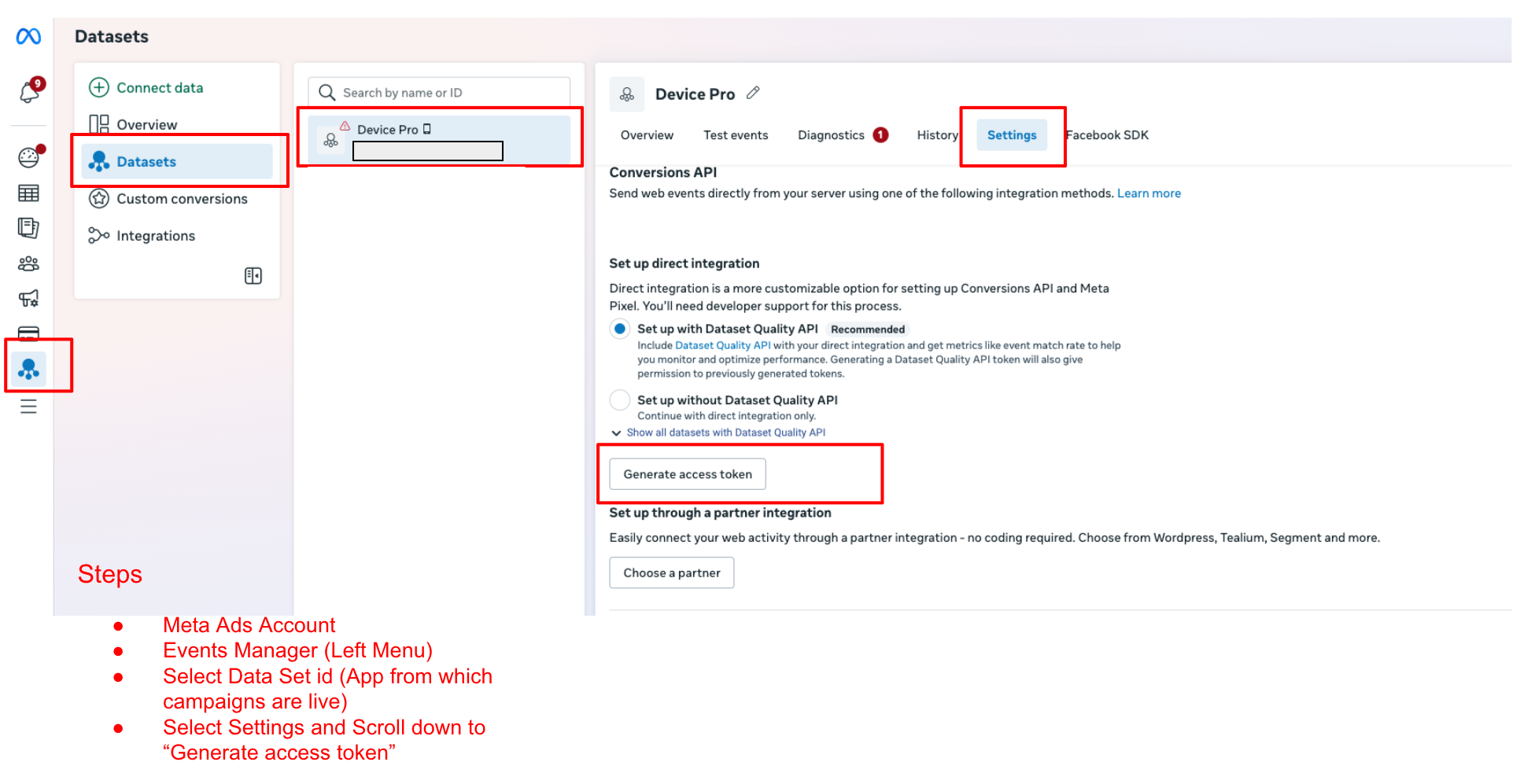 Meta Generate Access Token